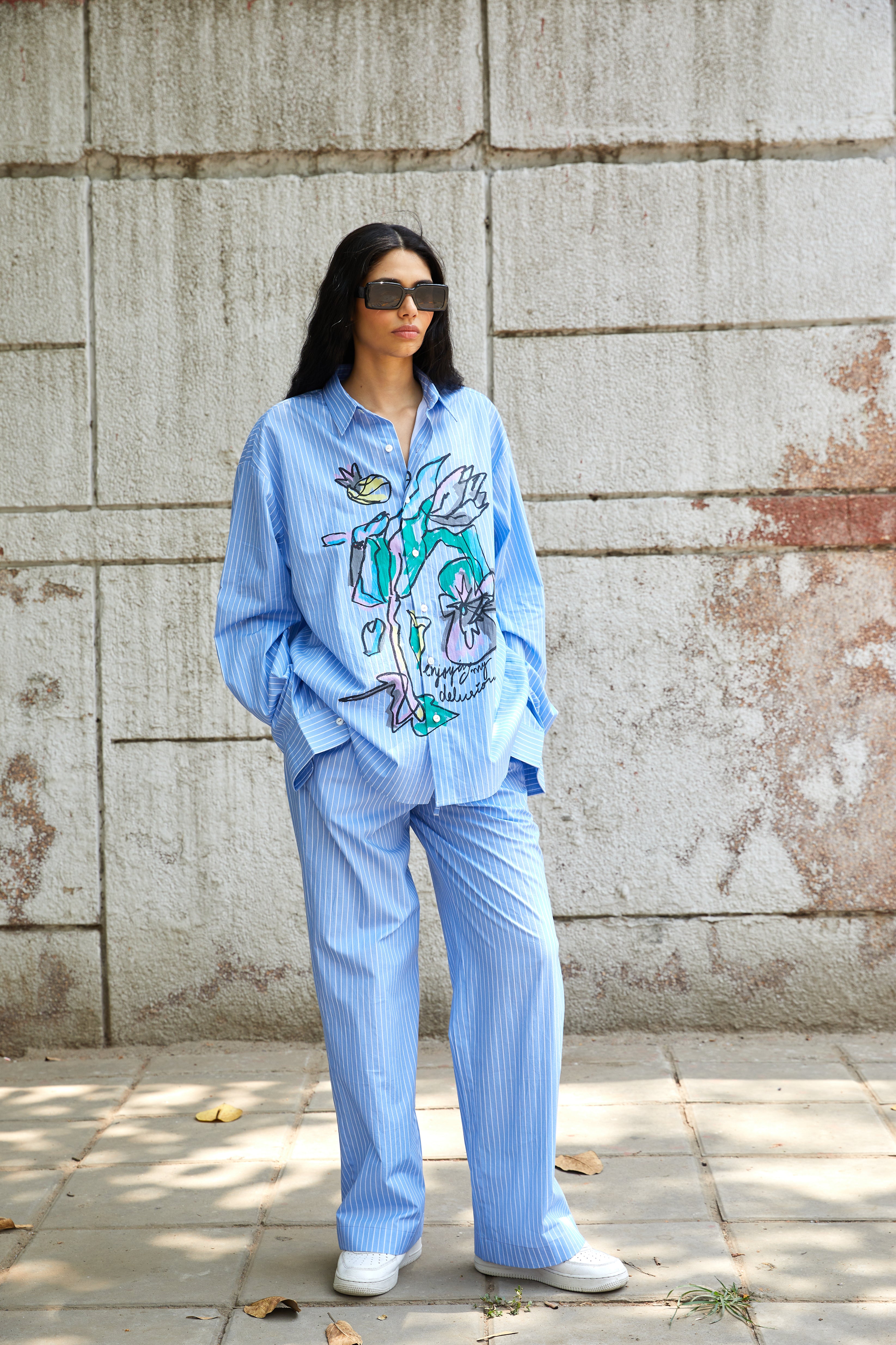 ENJOYING MY DELUSIONS' STRIPED SET