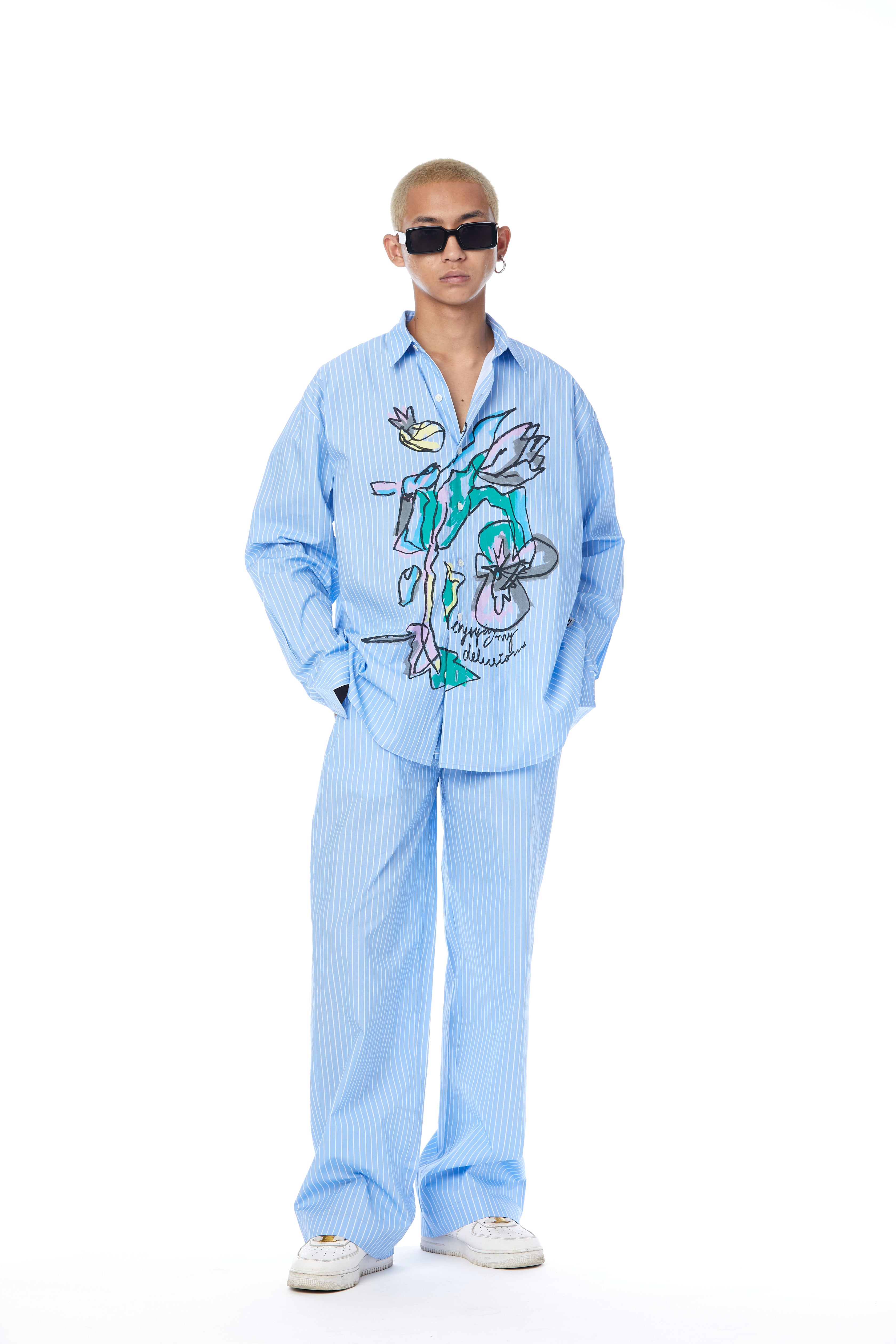 ENJOYING MY DELUSIONS' STRIPED SET