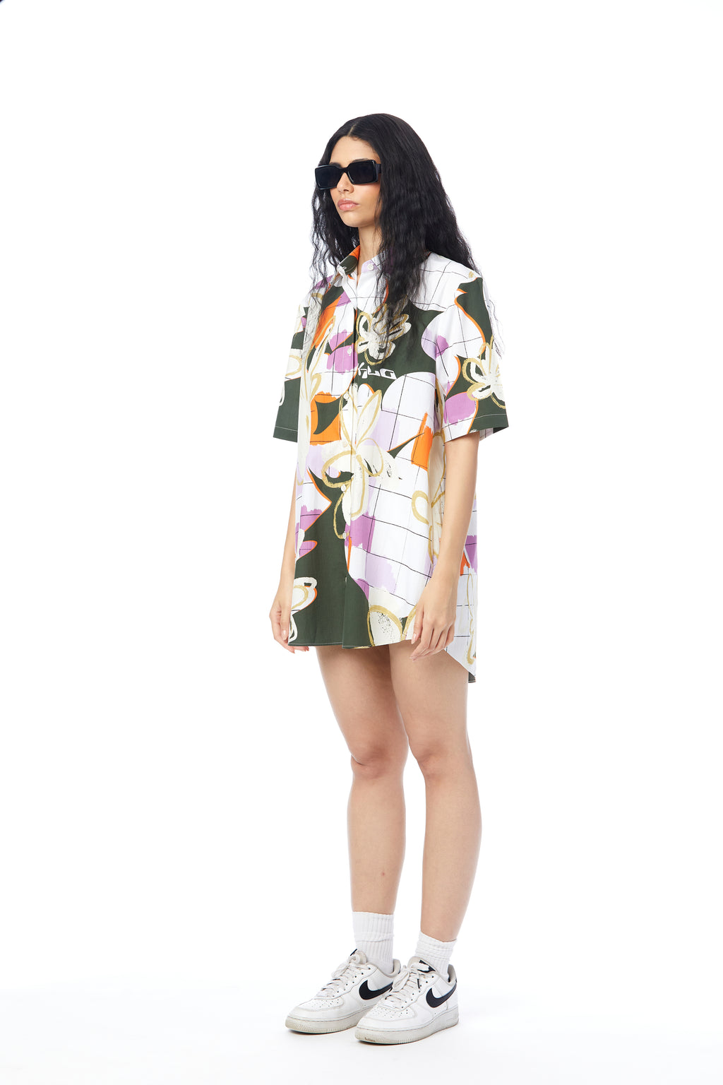 NOVA GRID' SHIRT DRESS