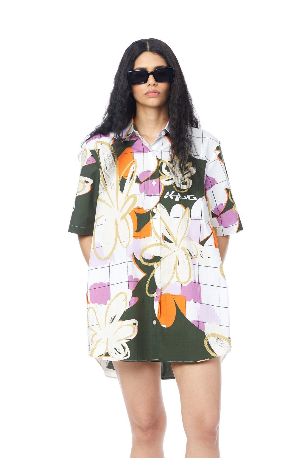 NOVA GRID' SHIRT DRESS