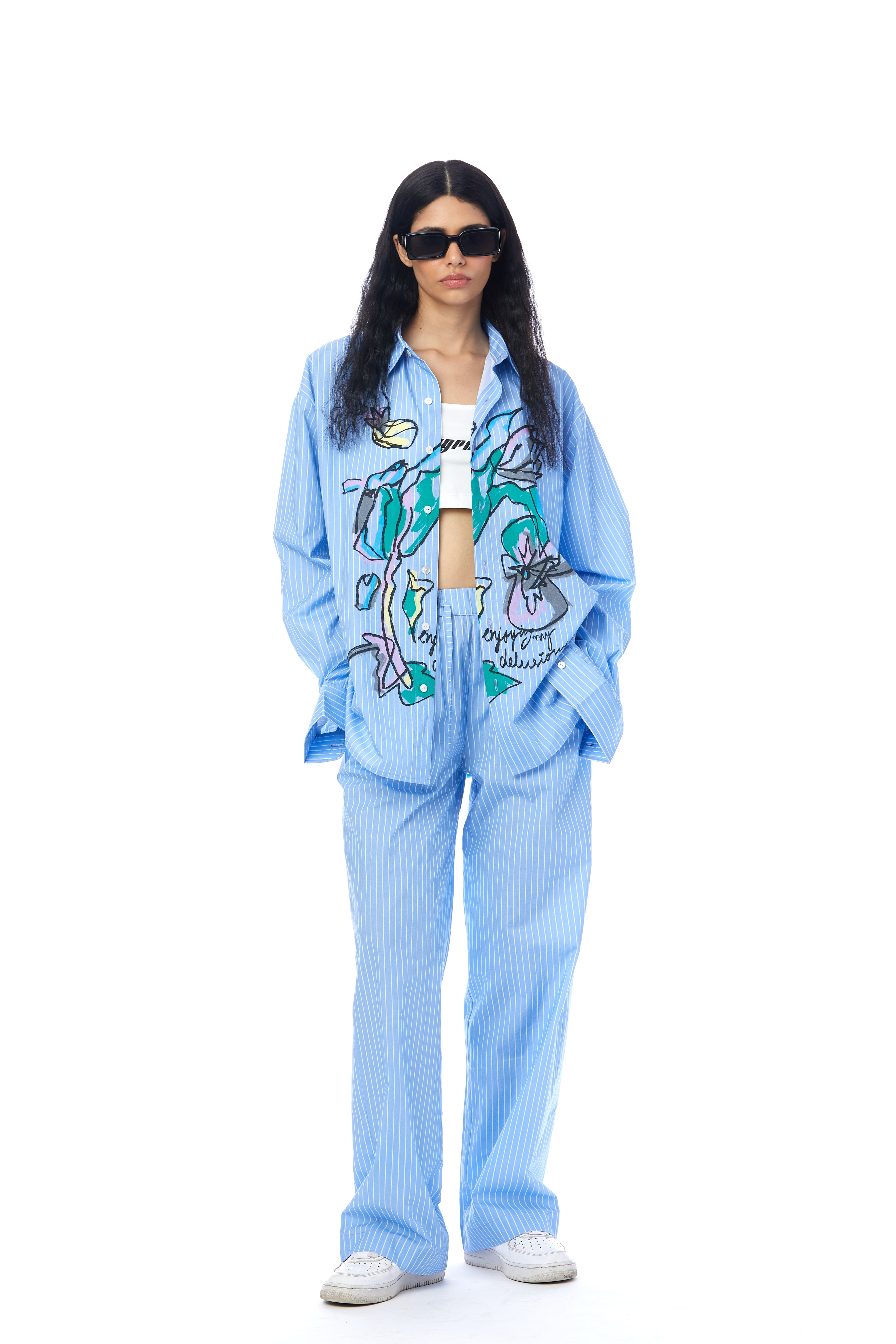 ENJOYING MY DELUSIONS' STRIPED SET